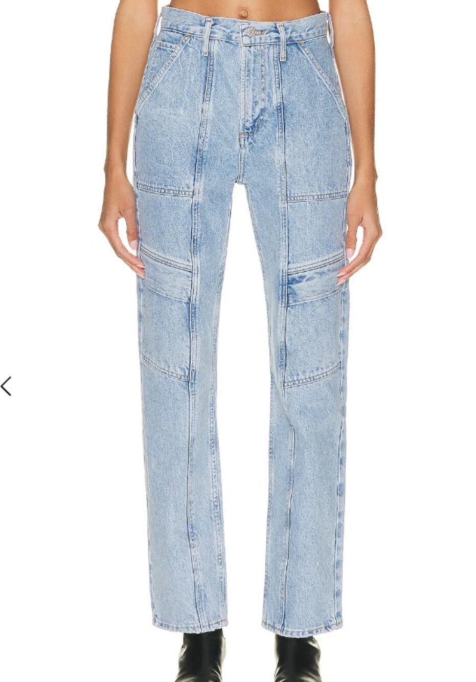 Agolde Organic Cotton Cooper Cargo Jeans in Light Wash Rank Size 28/6